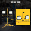 Bright Dual-Head LED Work Lights with Adjustable Stand
