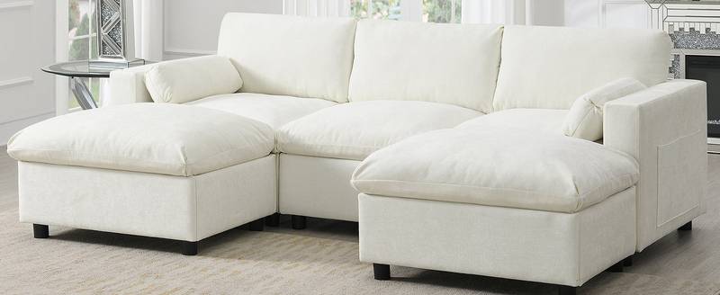 Cozy Cloud Modular Sofa with Storage & Ottomans
