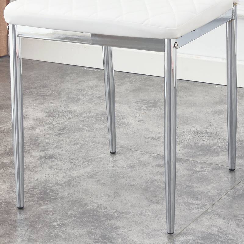 Chic Glass Dining Set with Stylish Chairs