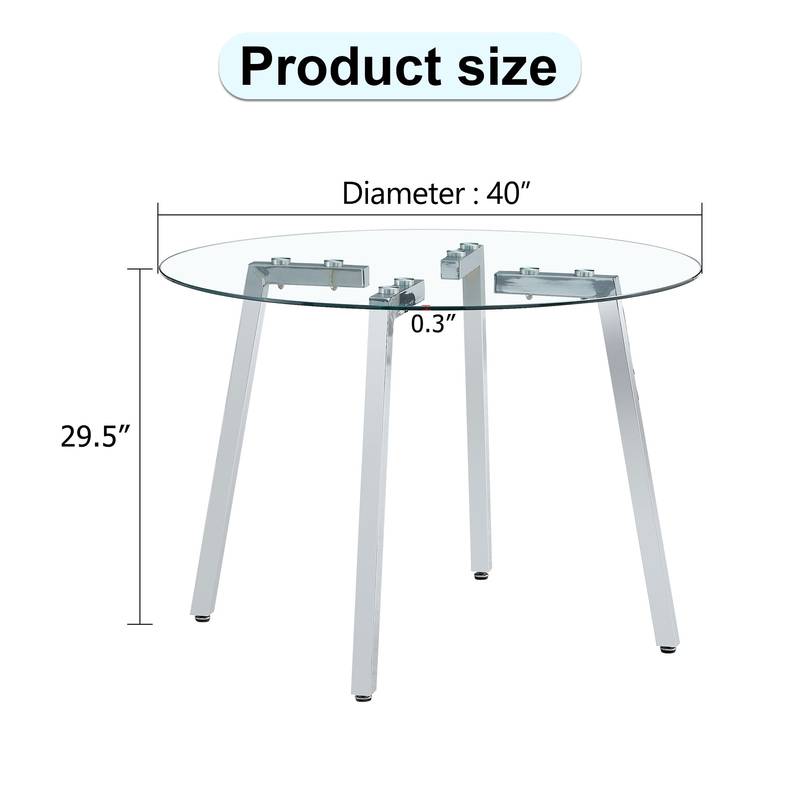 Sleek Glass Circle Table