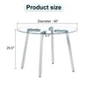 Sleek Glass Circle Table