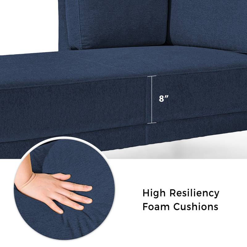 Chic Mid-Century Corner Lounge Chair - Cozy & Versatile!