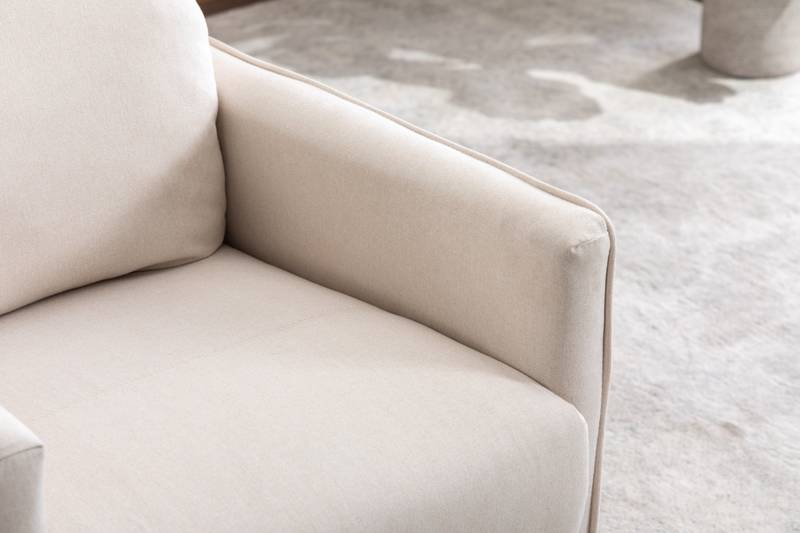 Cozy Beige Swivel Rocker Glider Chair
