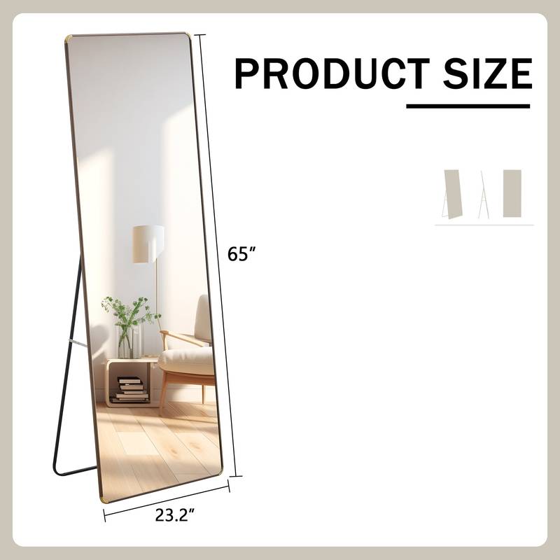 Stylish Full-Length Floor Mirror – Perfect for Any Space!