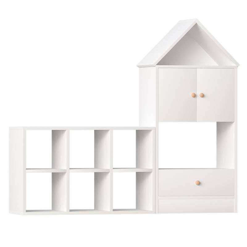 Playful House Bookshelf - Fun & Functional Storage for Kids!