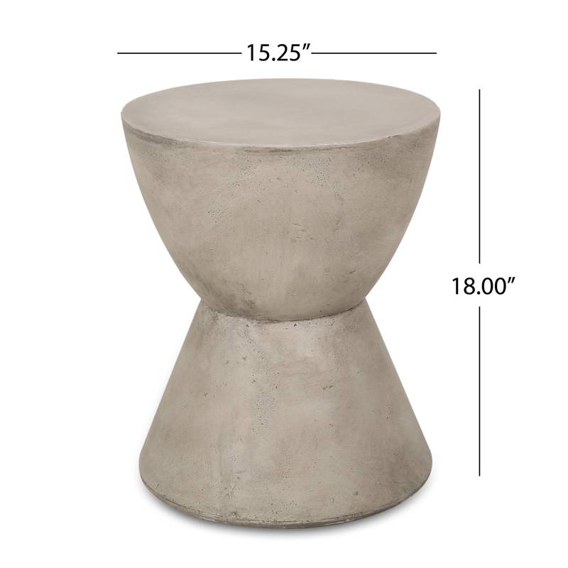 Chic Grey Outdoor Side Table