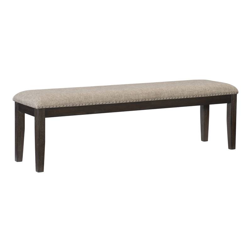 Rustic Charm Upholstered Dining Bench