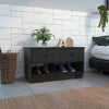 Chic Storage Bench with Open Shelves and Drawers