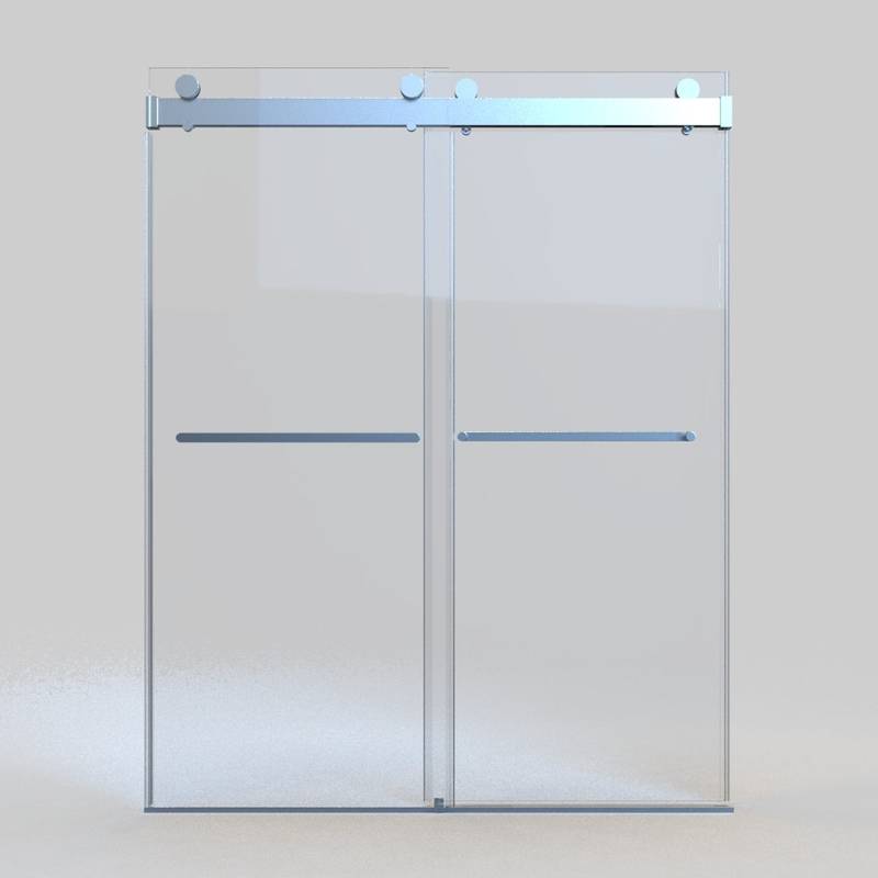 Sleek Frameless Soft-Close Shower Door in Chrome