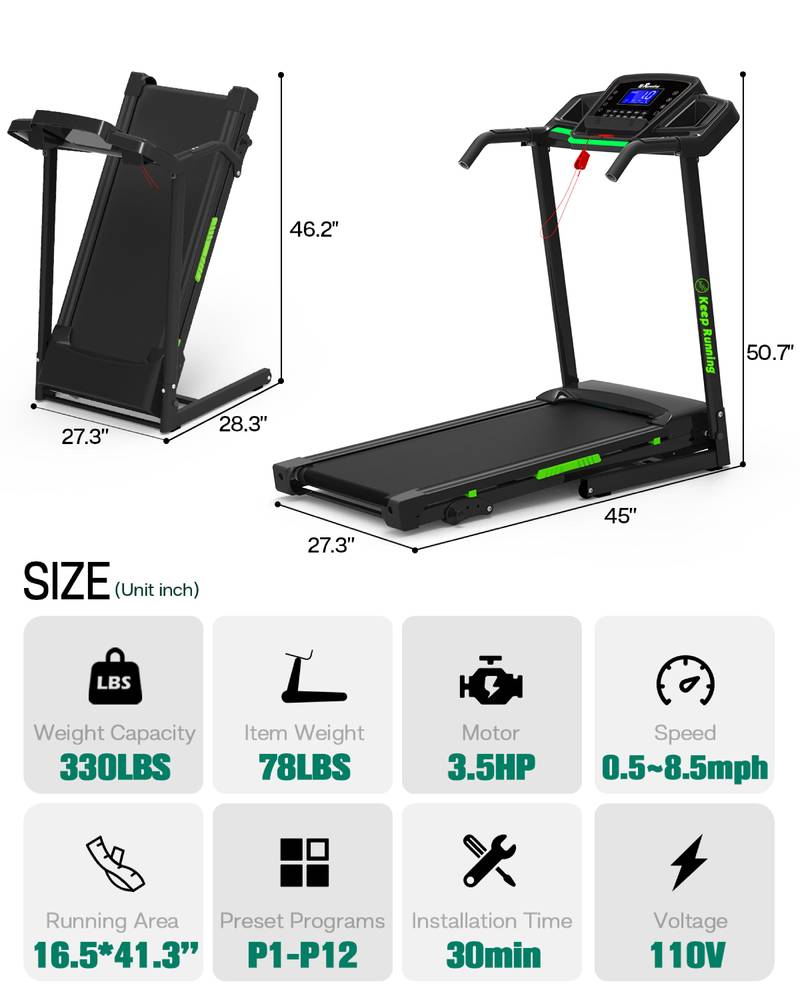 Smart Foldable Treadmill for Home Workouts
