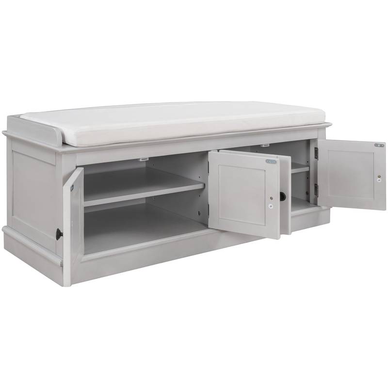 Stylish Storage Bench with Cushioned Seat