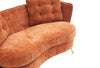 Chic Orange Loveseat with Gold Legs