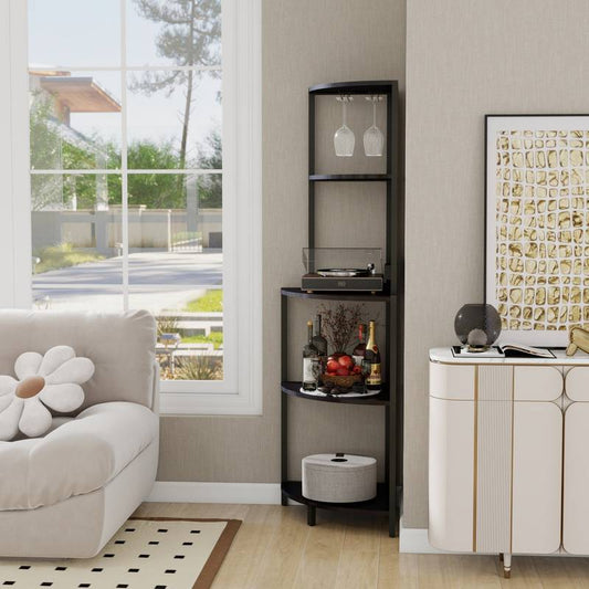 Illuminate Corner Shelf with USB & Glass Holder