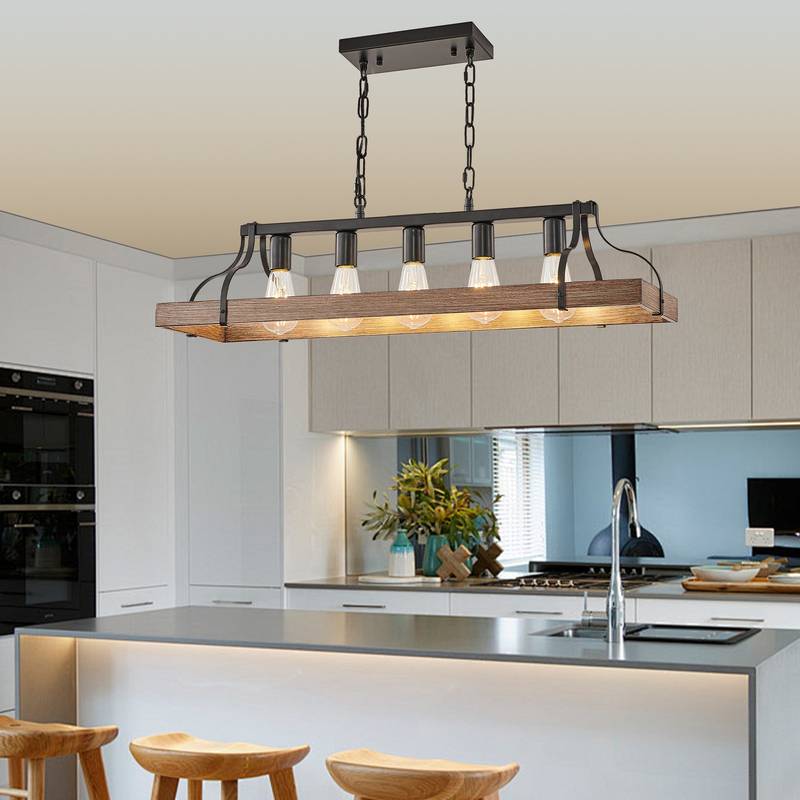 Rustic Elegance Pendant Light – Adjustable Modern Chandelier for Any Room