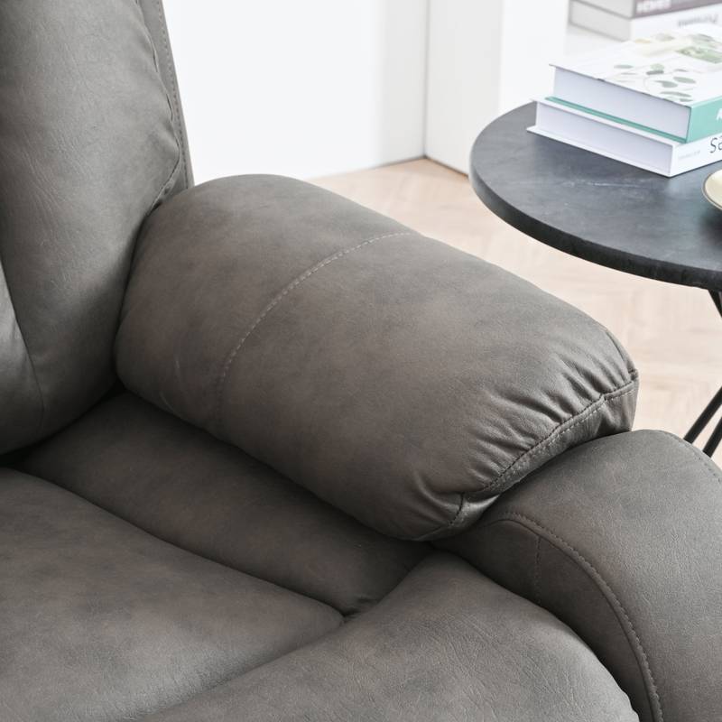 CozyLift Recliner Sofa - Comfort for Seniors in Dark Gray
