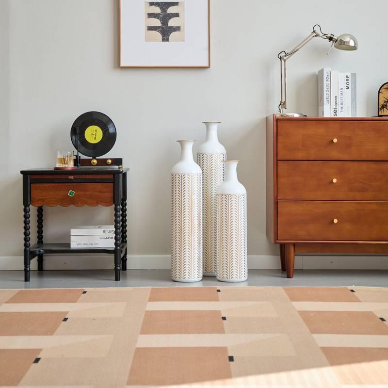 Chic White Metal Vase Set for Stunning Home Decor