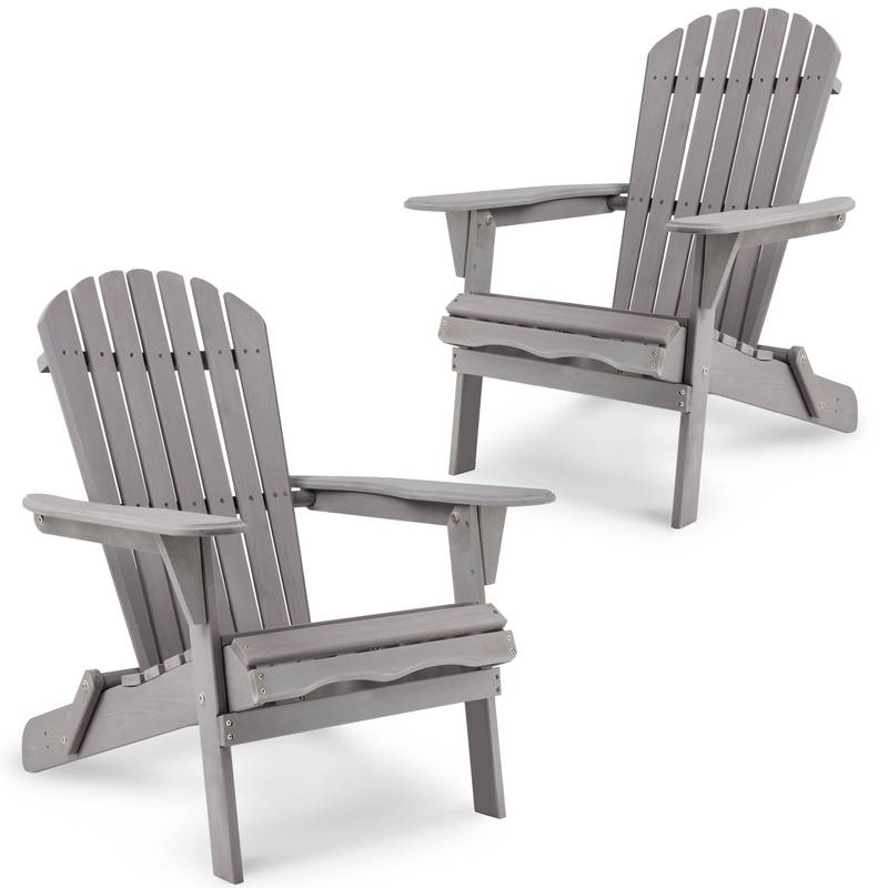 Cedar Folding Adirondack Lounge Chairs - Set of Two