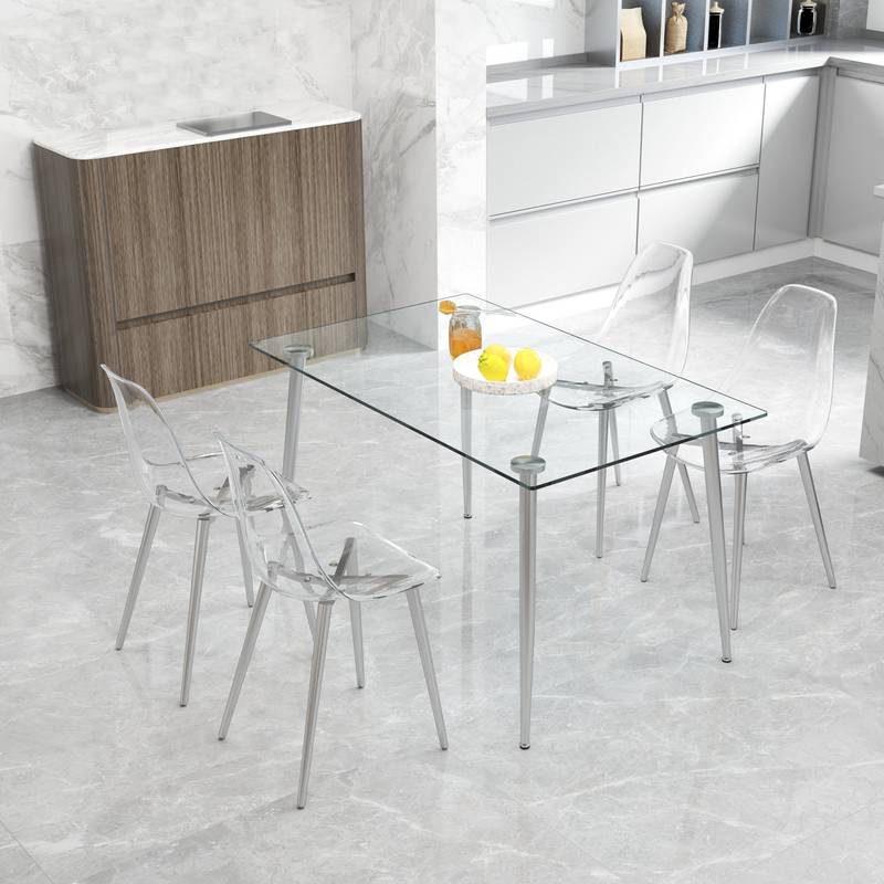 Clear Chic Dining Chairs Set