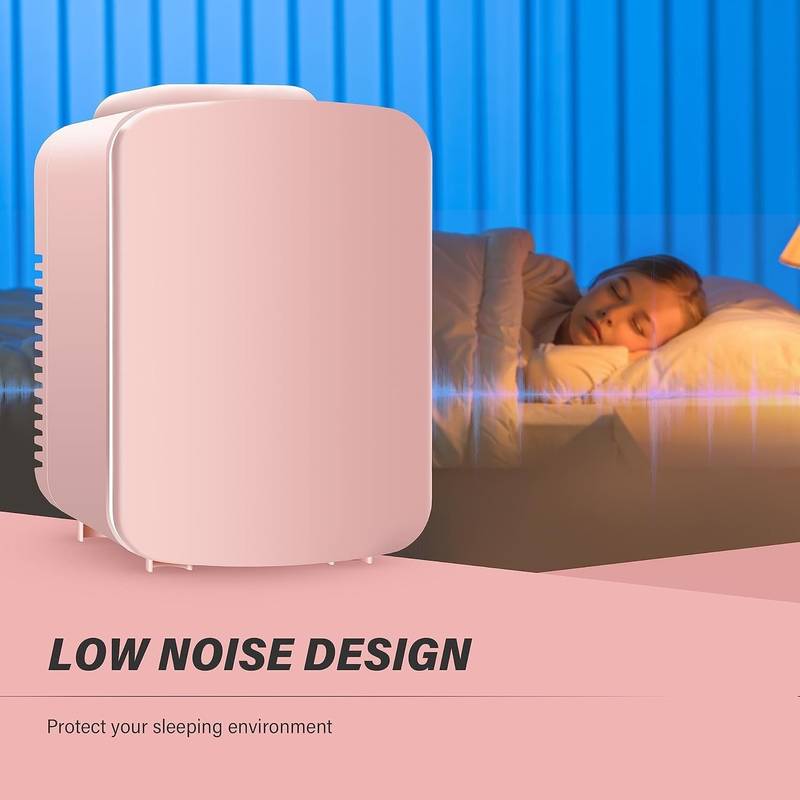 Chic Pink Mini Fridge – Cool & Warm Your Essentials!