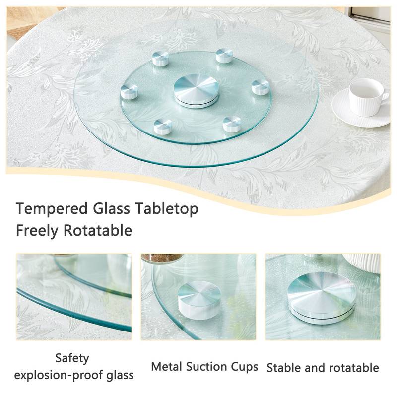 Spin & Store: Double-Layer Glass Organizer