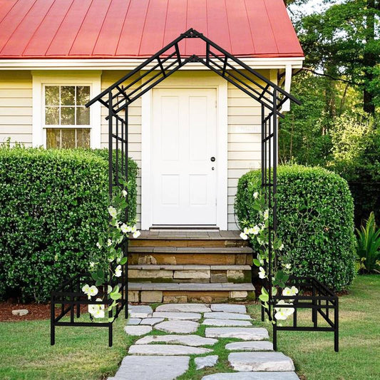 Adjustable Black Garden Arch for Climbing Plants