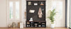 Chic Farmhouse Entryway Bench with Hooks & Shelves
