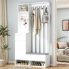 Chic Entryway Hall Tree with Cushioned Bench and Hooks