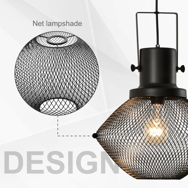 Chic Black Pendant Light – Stylish & Adjustable for Any Room