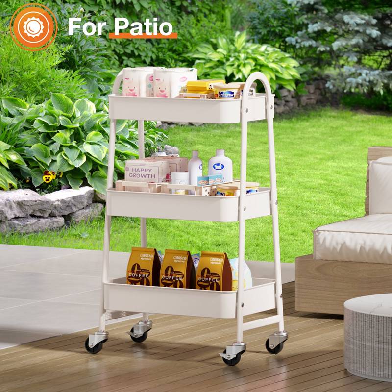 Versatile Rolling Cart: Your Go-To Metal Organizer for Home and Office