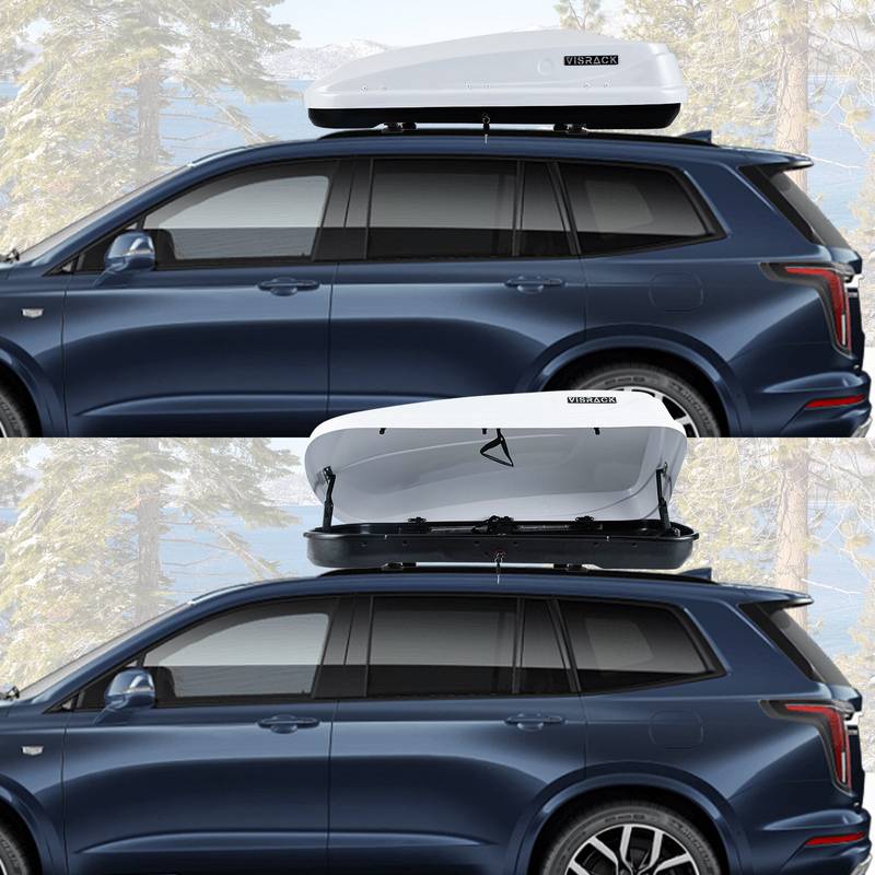 VISRACK Secure Roof Cargo Box - Tool-Free Installation, Spacious & Sturdy