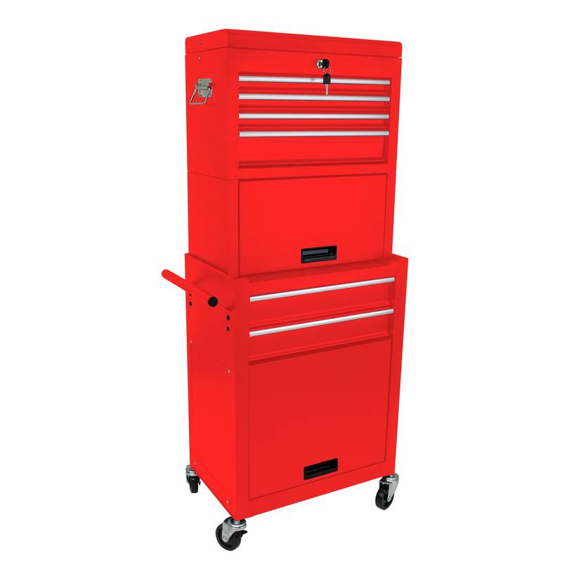 Rolling Red Tool Chest with Wheels & Drawers