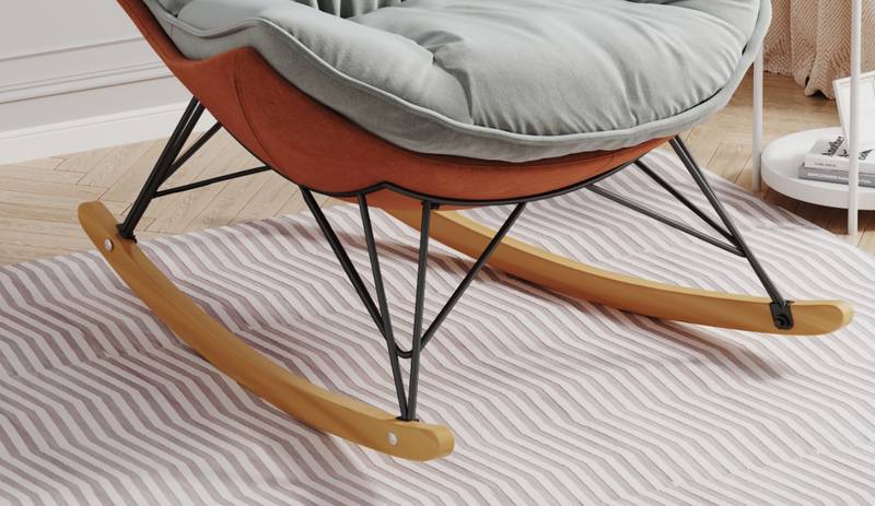 Cozy Rocking Chair - Light Green Luxe Comfort
