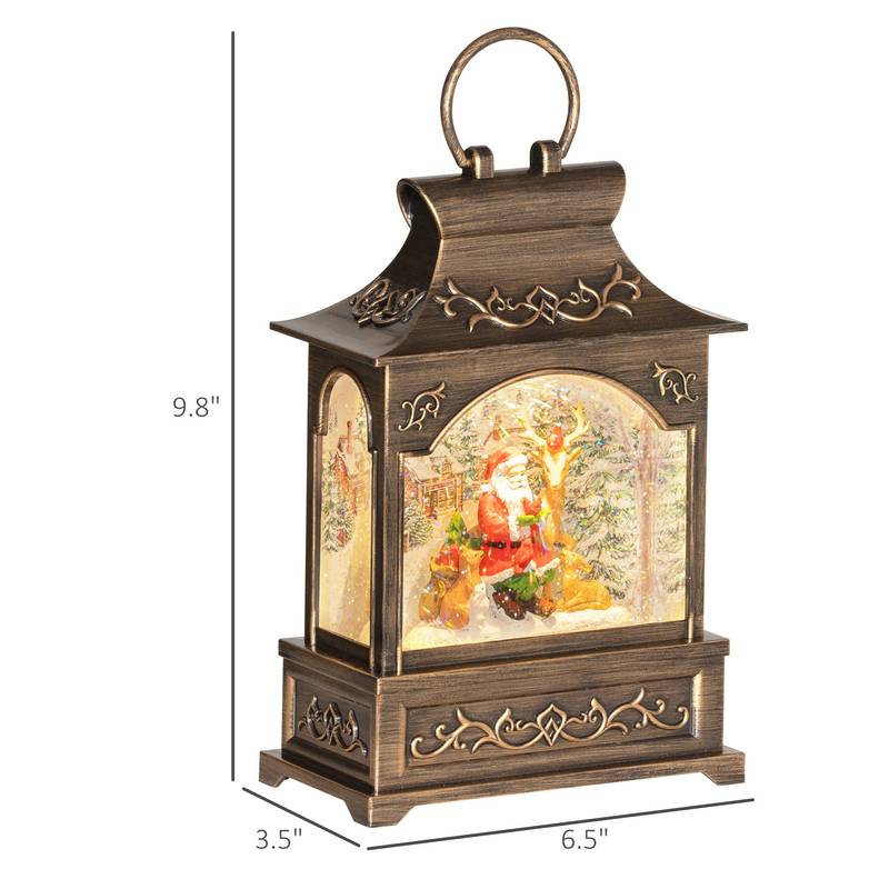 Glittering Holiday Snow Globe Lantern