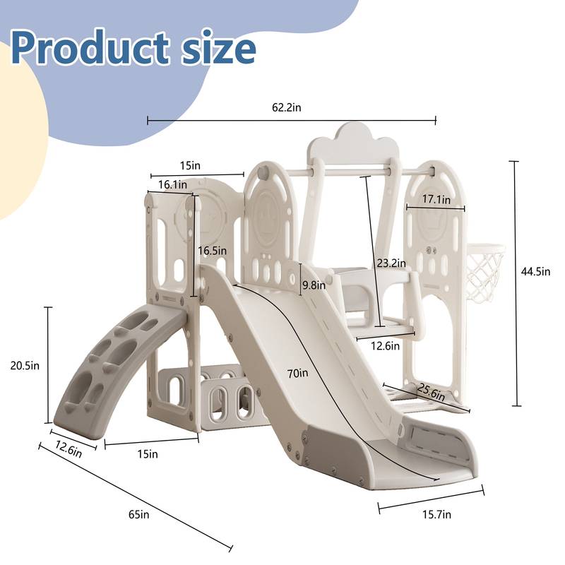 Adventure Slide & Swing Playset for Toddlers