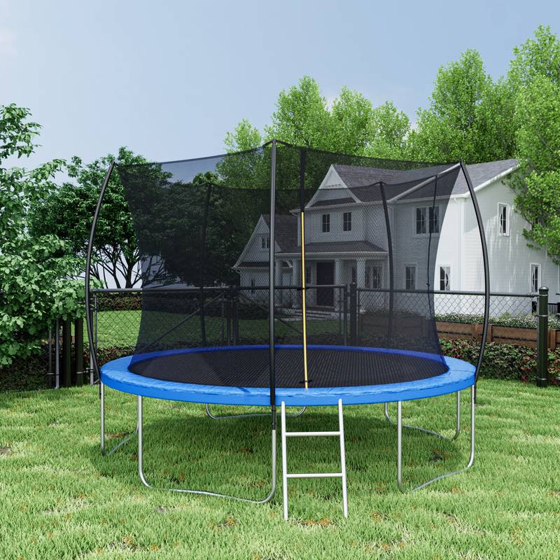 JumpJoy Trampoline with Enclosure & Ladder
