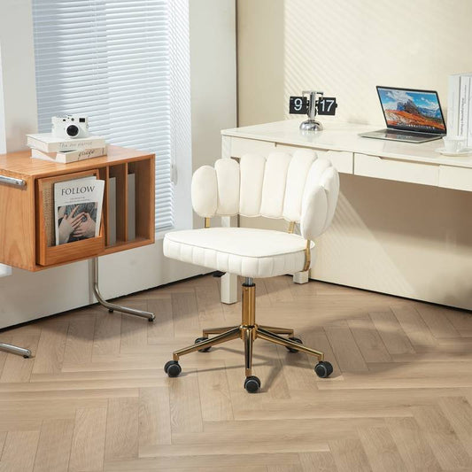 Chic Velvet Swivel Desk Chair