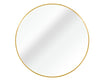 Gleaming Gold Round Bathroom Mirror