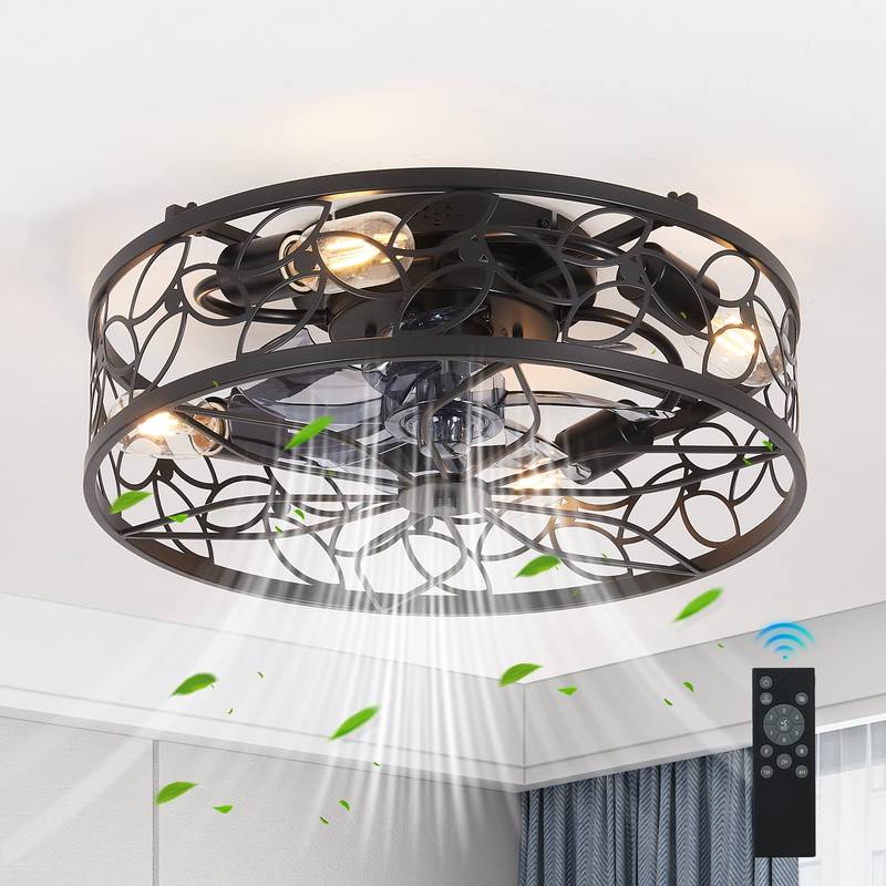 Chic Vintage Ceiling Fan Light – Remote Control & Quiet Comfort for Any Room