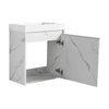 Chic Wall-Mounted Bathroom Vanity with Resin Sink & Quiet-Close Door
