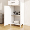 Chic White Floor Cabinet with Drawer and Door