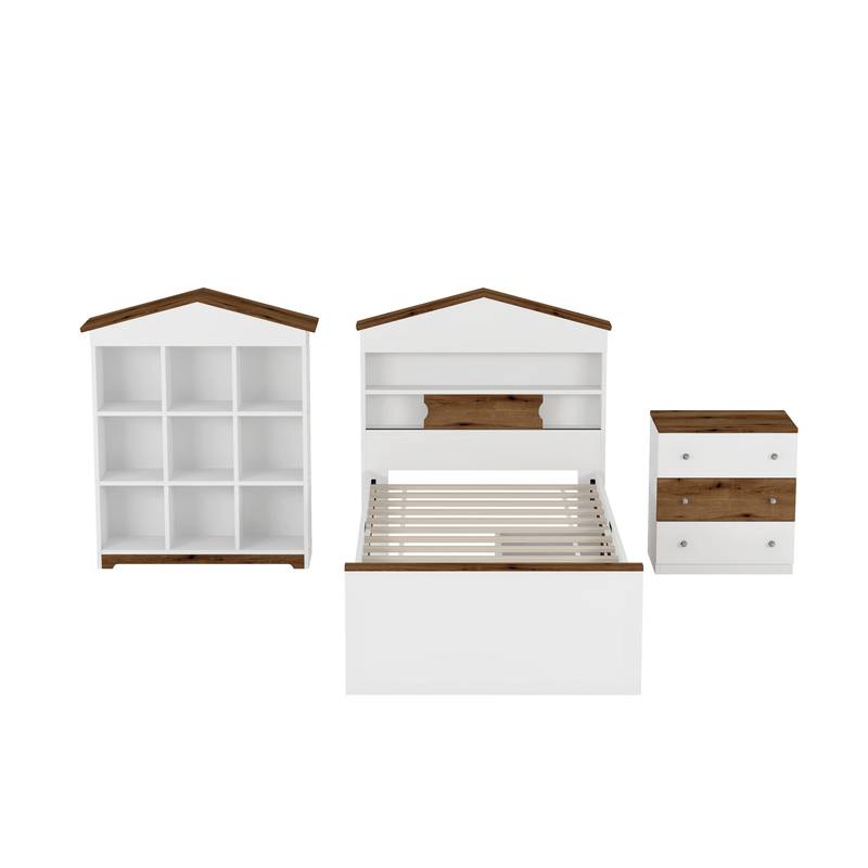 Cozy House Bed Set with Stylish Storage