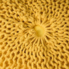 Sunny Yellow Knit Pouf
