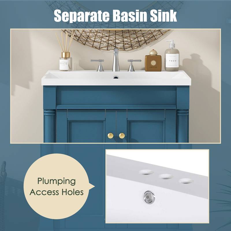 Chic Double-Tier Bathroom Vanity with Sink