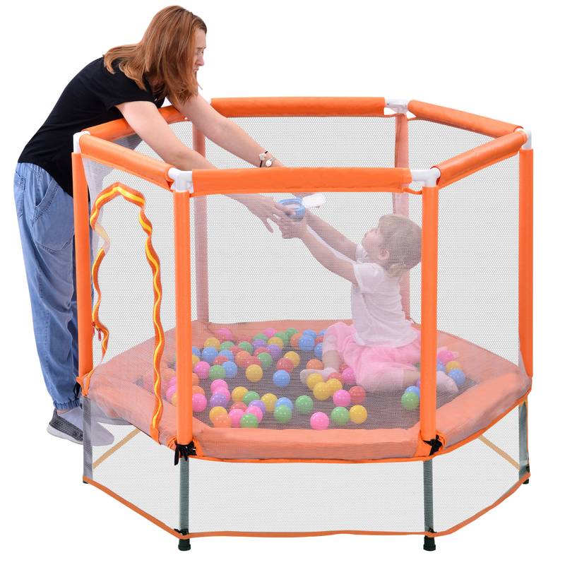 Kiddo’s Fun Jump Trampoline with Safety Net and Balls