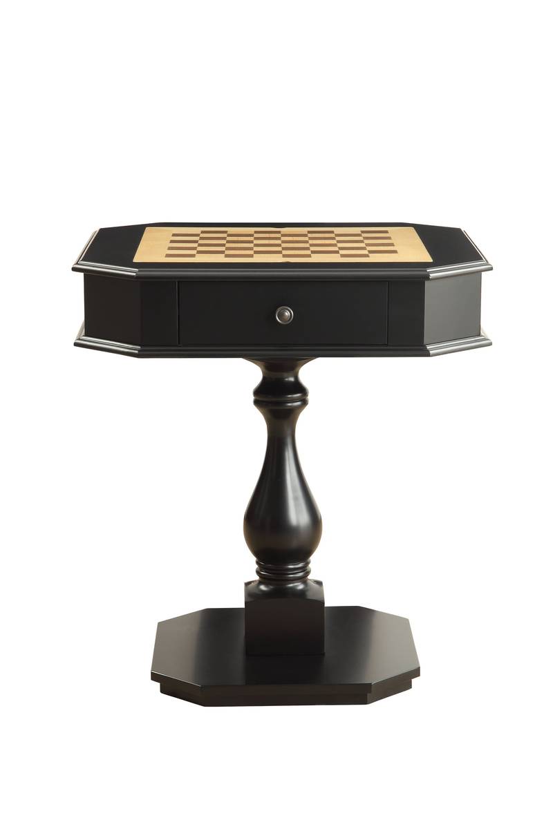 Bishop Black Reversible Game Table with Tray