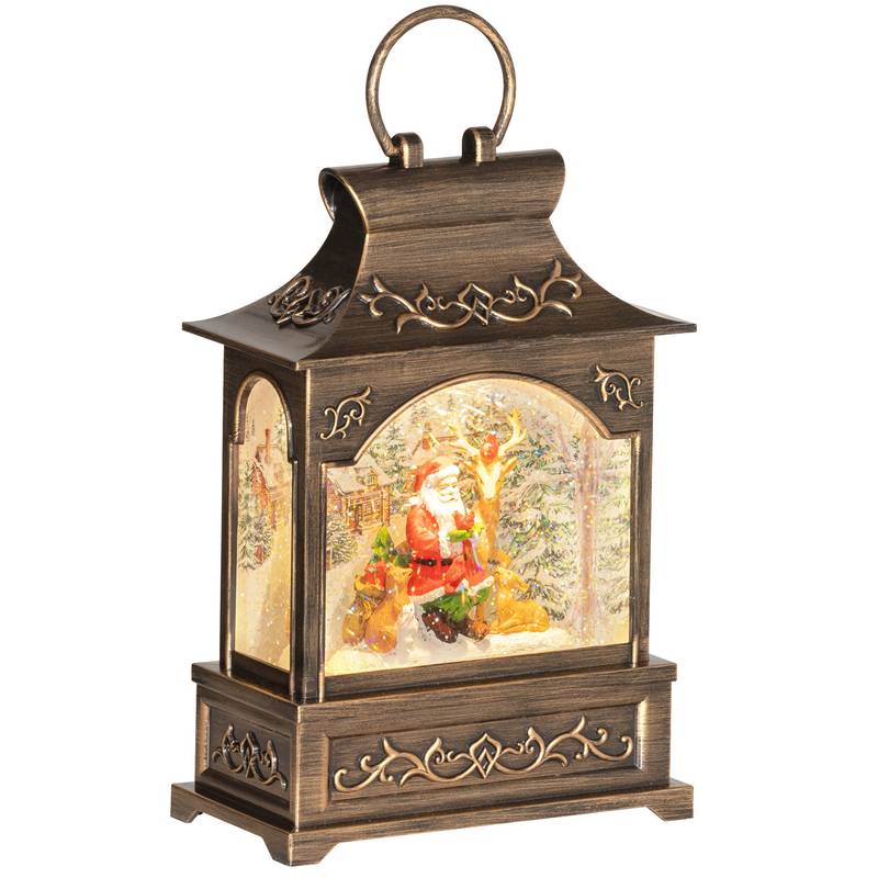 Glittering Holiday Snow Globe Lantern