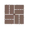 Outdoor Deck Tiles - Easy Interlocking Patio Flooring in Brown