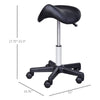 Stylish Rolling Saddle Stool - Ergonomic Swivel Chair for Spa, Salon, and Office
