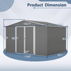 Spacious Outdoor Tool Shed with Lockable Doors - Durable All-Weather Design