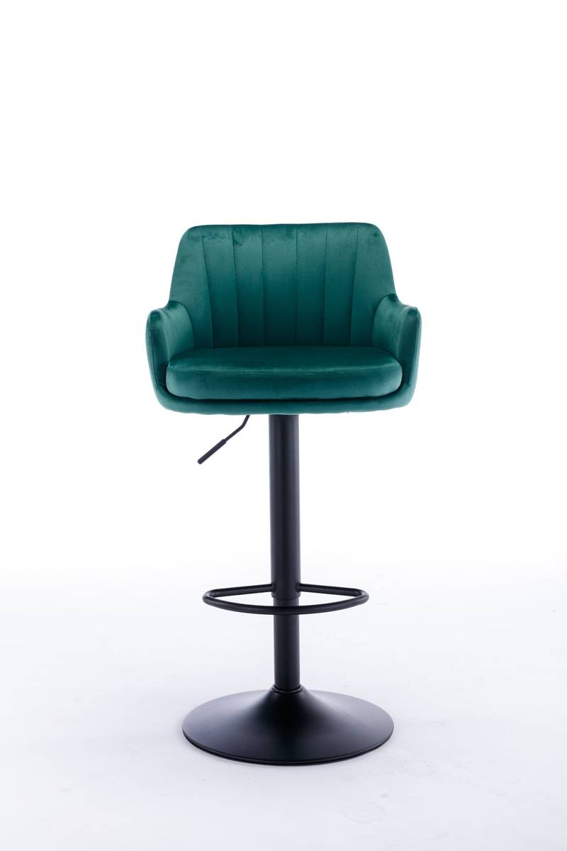 Chic Green Adjustable Bar Stools - Perfect for Kitchen or Pub